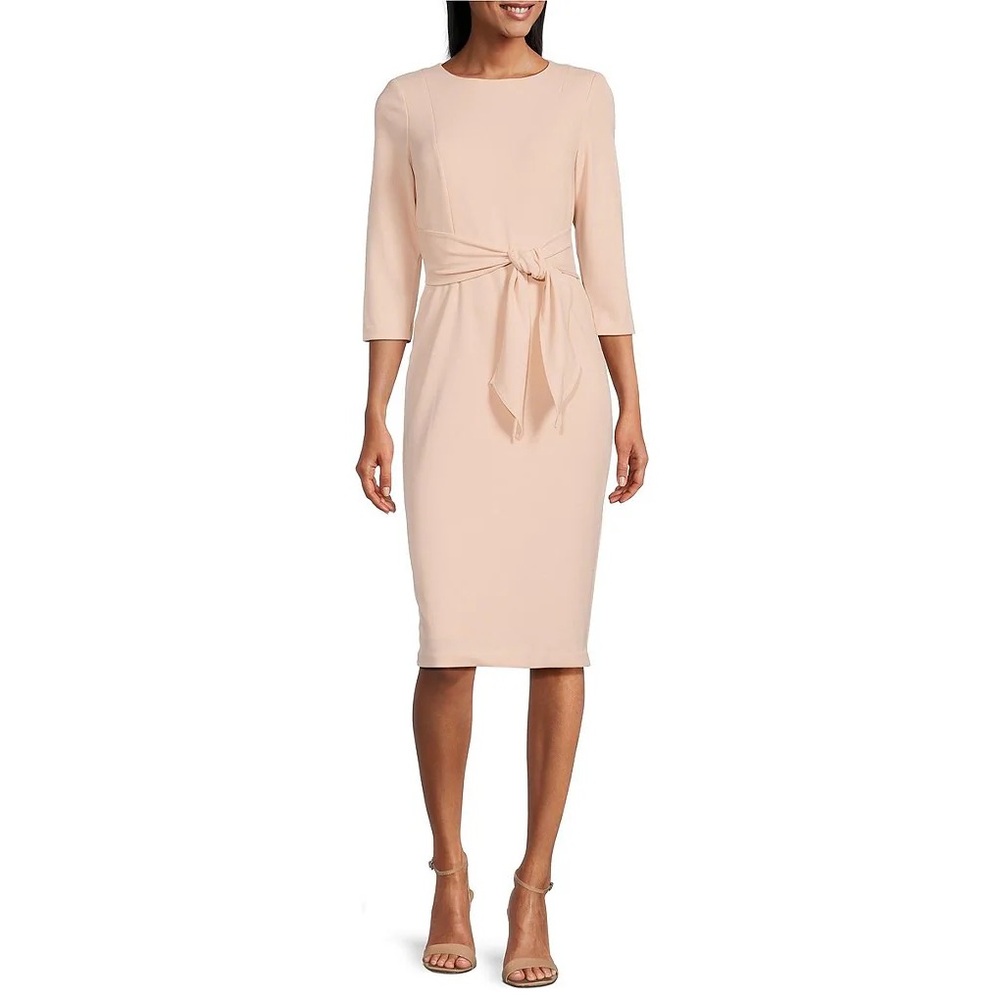 NWT Adrianna Pappell Blush Pink Midi Dress